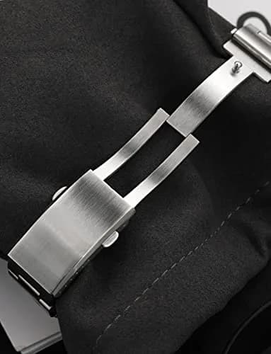 watchdives Watch Buckle 18mm Stainless Steel Silver Fold Safety Clasp | Durable & Adjustable thumbnail 4