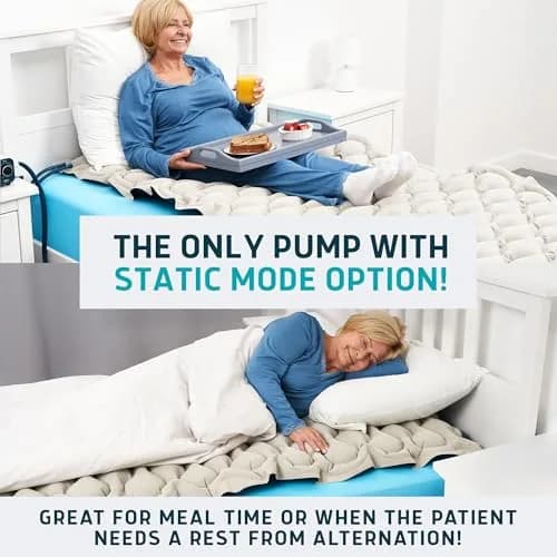 Lunderg Alternating Air Pressure Mattress Pad with Static Mode & Flocking | Bed Sore Prevention & Comfort thumbnail 8