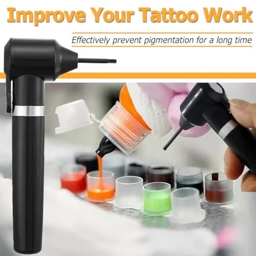 TONBAO Pigment Ink Mixer Kit with 50 Mixing Sticks and 50 Cups | Professional Cordless Agitator Tool Kit for Tattoo & Microblading thumbnail 7