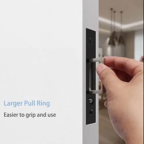 Dontay 5.5" Pocket Door Edge Pull, Push Automatic Bounce Switch, Hidden Handle, Satin Nickel, Large Grip (1, Black) thumbnail 6