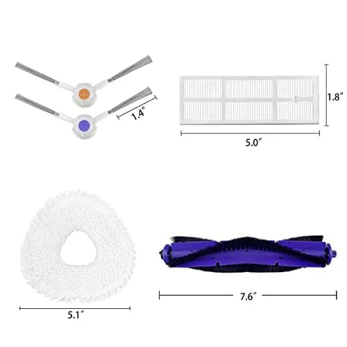 Rinakou Replacement Accessories Kit for Narwal Freo Robot Vacuum | 9 pcs, Deep Cleaning, Easy Install, Well-Compatible thumbnail 2