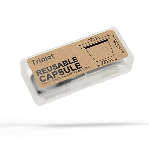 Triplot Reusable Coffee Pods for Nespresso OriginalLine (1 Capsule + 50 Lids) | Stainless Steel Filter thumbnail 4