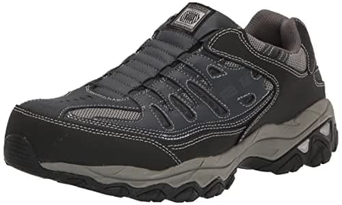 Skechers Men's Cankton Ebbitt Steel Toe Construction Shoe Navy/Grey | ASTM F2413 EH Rated thumbnail 1