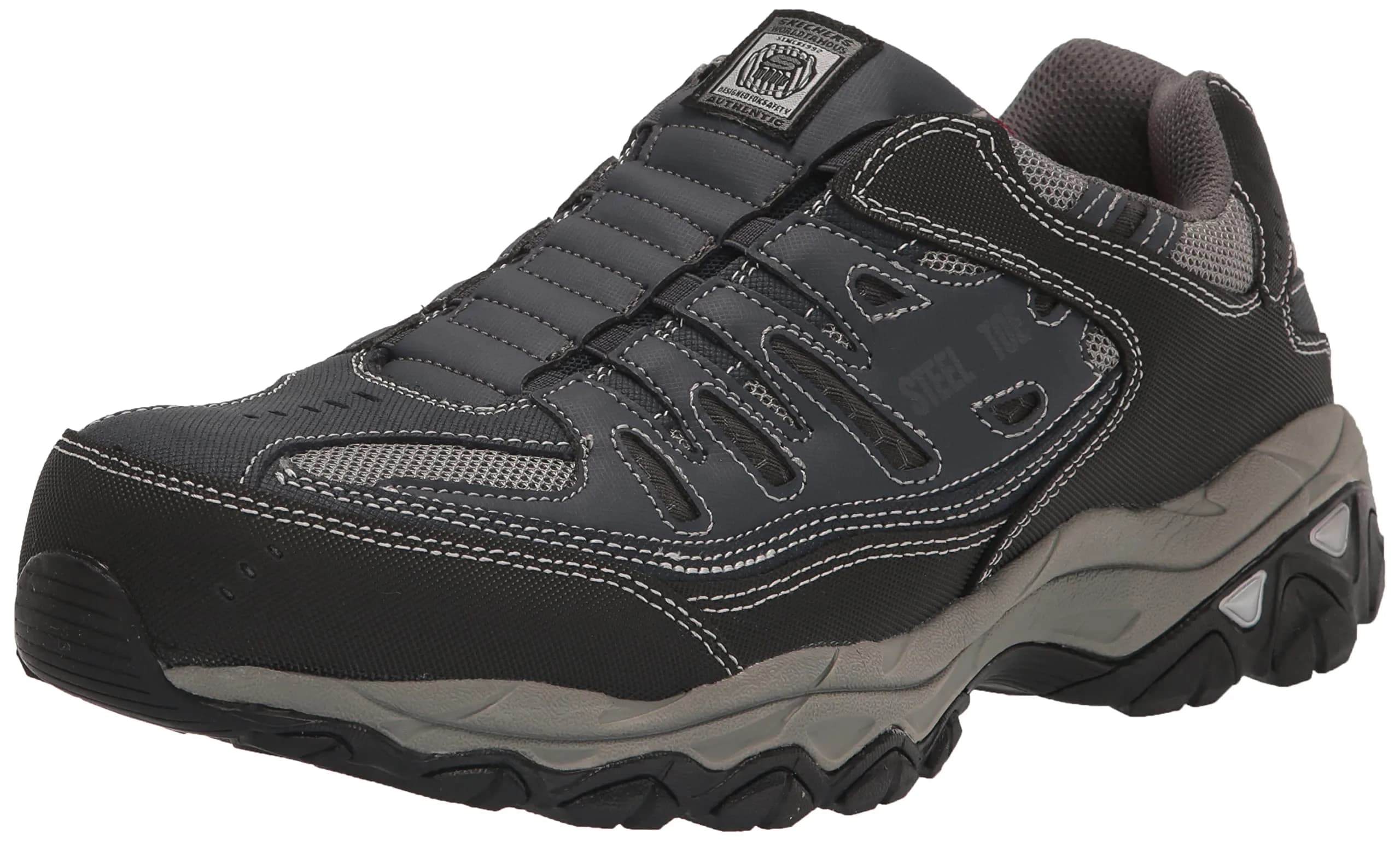 Skechers Men's Cankton Ebbitt Steel Toe Work Shoe Navy/Grey | 3.4 lbs (1.54 kg) - main product image