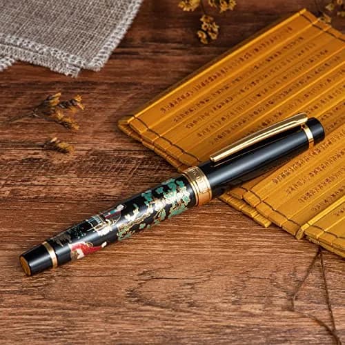 HONG DIAN 231 Chinese Classical Fountain Pen Fine Gold Nib 0.5mm (136mm) | Smooth Writing Pen with Ink Converter thumbnail 6