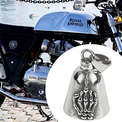Omoojee Motorcycle Bell for Luck, Middle Finger Bell, Drive Safe for Bikers Riders | Unique 3D Design, Good Luck Charm, Universal Fit thumbnail 3