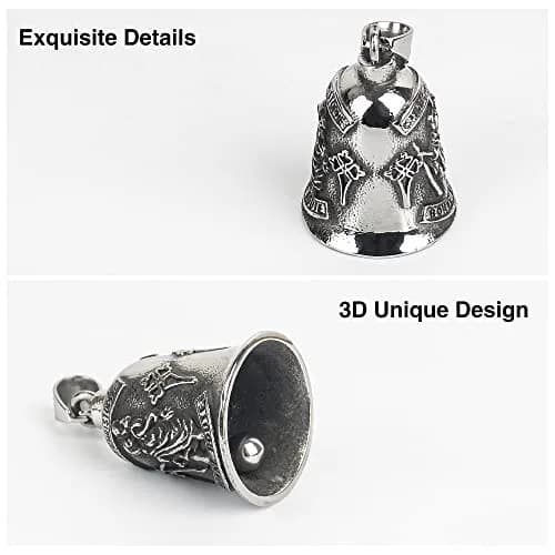 Omoojee Motorcycle Bell Guardian Angel for Luck Drive Safe | Unique 3D Design, Universal Fit, Gift Ready thumbnail 4