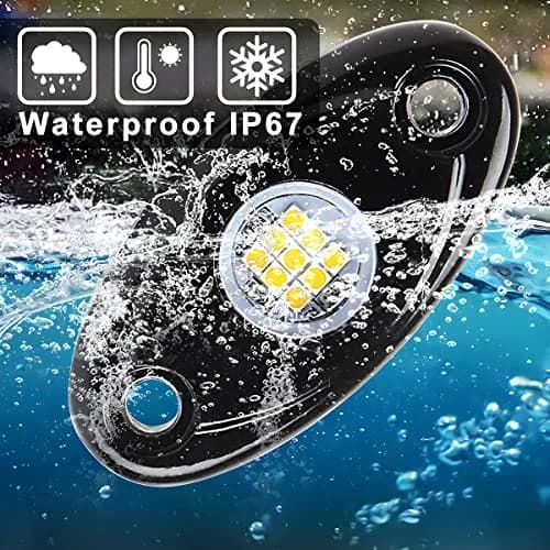 AICEL Vehicle Light Assembly 4 Pods LED RGB Underglow Kit, Yellow | IP68 Waterproof, Aluminum Alloy, 10-14V thumbnail 3