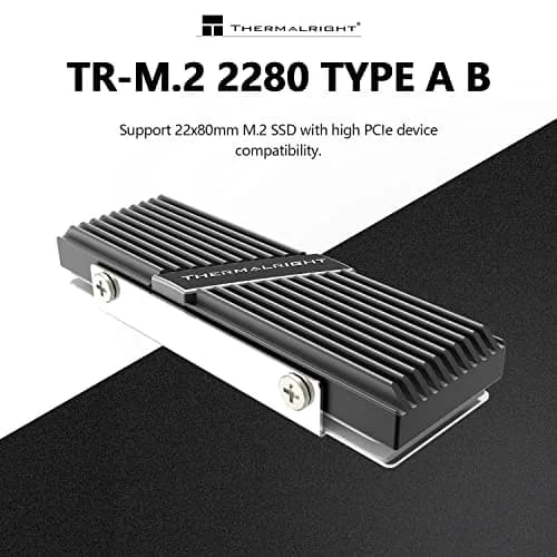 Thermalright TR-M.2 2280 Heatsink for SSD Cooling | Aluminum, High Performance, Black thumbnail 2