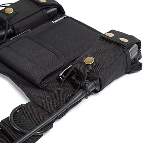 LUITON Radio Shoulder Holster Chest Harness for Two-Way Radio | Adjustable Nylon Tactical Vest (0.63kg, 2 Pack) thumbnail 4
