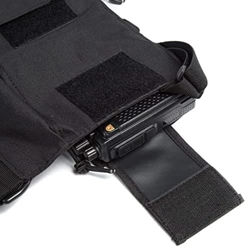 LUITON Radio Shoulder Holster Chest Harness for Two-Way Radio | Adjustable Nylon Tactical Vest (0.63kg, 2 Pack) thumbnail 6