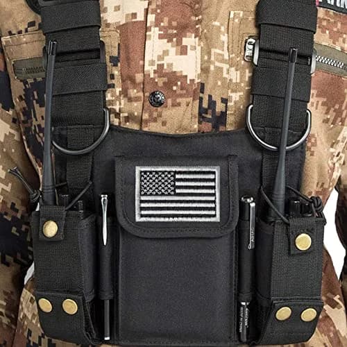 LUITON Radio Shoulder Holster Chest Harness for Two-Way Radio | Adjustable Nylon Tactical Vest (0.63kg, 2 Pack) thumbnail 2