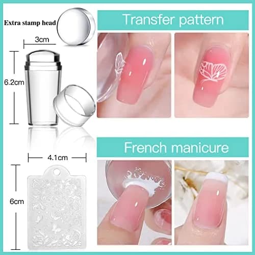 Biutee 15PCS Nail Stamping Plates Set with Silicone Stamper & Scraper | Professional DIY Manicure Tool Kit thumbnail 3