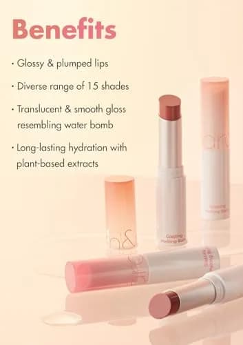 rom&nd Glasting Melting Balm Tinted Lip Balm 0.12oz | Dewy, Hydrating, Vegan thumbnail 2