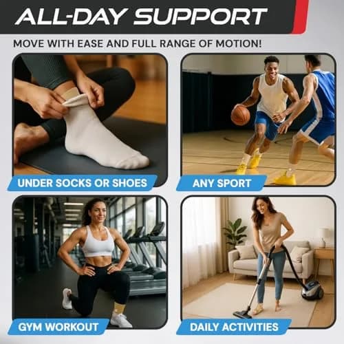 Sleeve Stars Ankle Brace for Men & Women Support, Beige Medium (10"-12") | Orthopedic Brace for Sprains & Pain Relief thumbnail 4