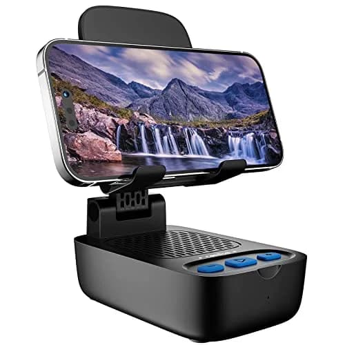comiso Portable Bluetooth Speaker with Phone Stand, HD Stereo Sound, Bluetooth 5.3, Black (1 Unit) thumbnail 1