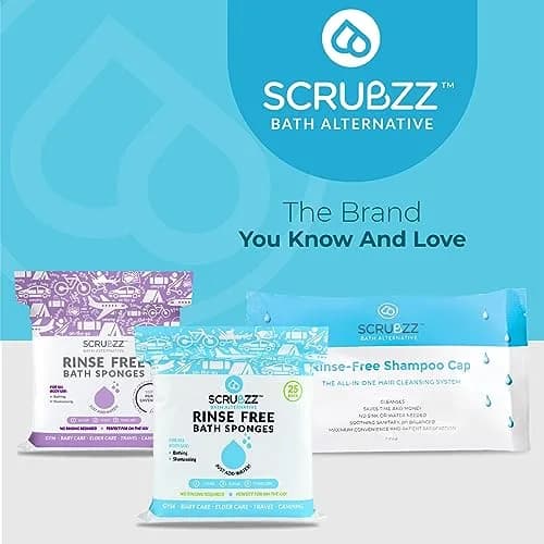 Scrubzz Rinse-Free Shampoo Caps 12 Pack | Waterless Hair Wash for Elderly & Bedridden thumbnail 7