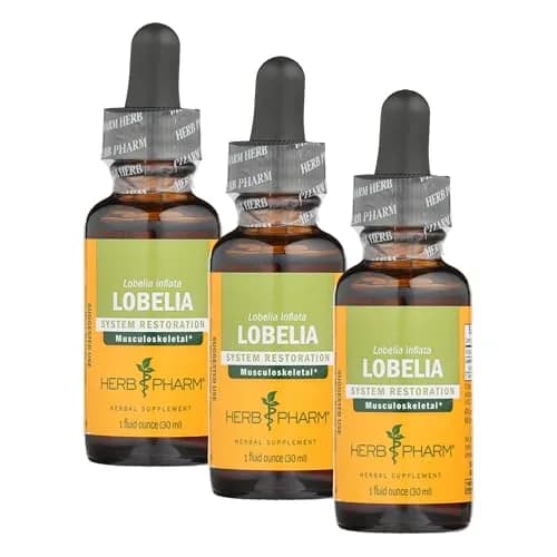 Herb Pharm Certified Organic Lobelia Liquid Extract 3 fl oz (88.7 ml) | USDA Certified Organic for Musculoskeletal Support thumbnail 1