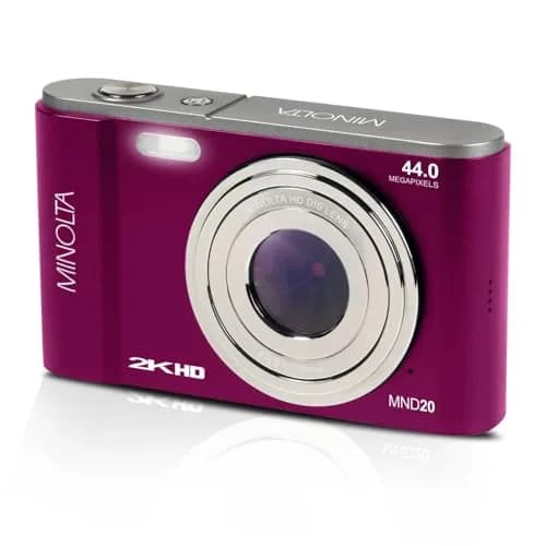 Minolta MND20 44MP Digital Camera 2.7K Ultra HD | Compact, 16X Zoom, Magenta thumbnail 1