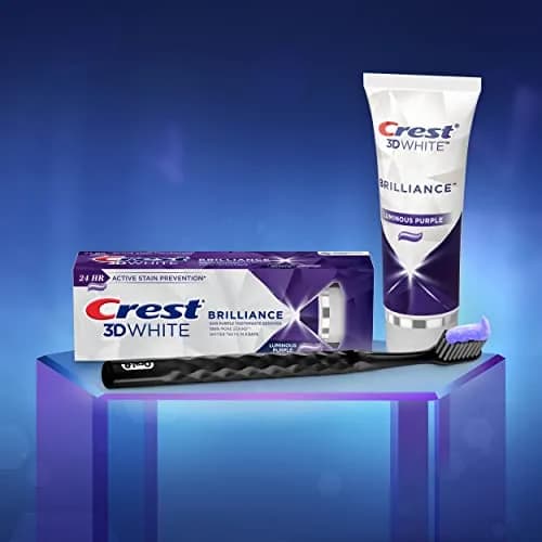 Crest 3D White Brilliance Purple Toothpaste 10.5 oz (3.5 oz Tubes) | 100% More Surface Stain Removal thumbnail 9