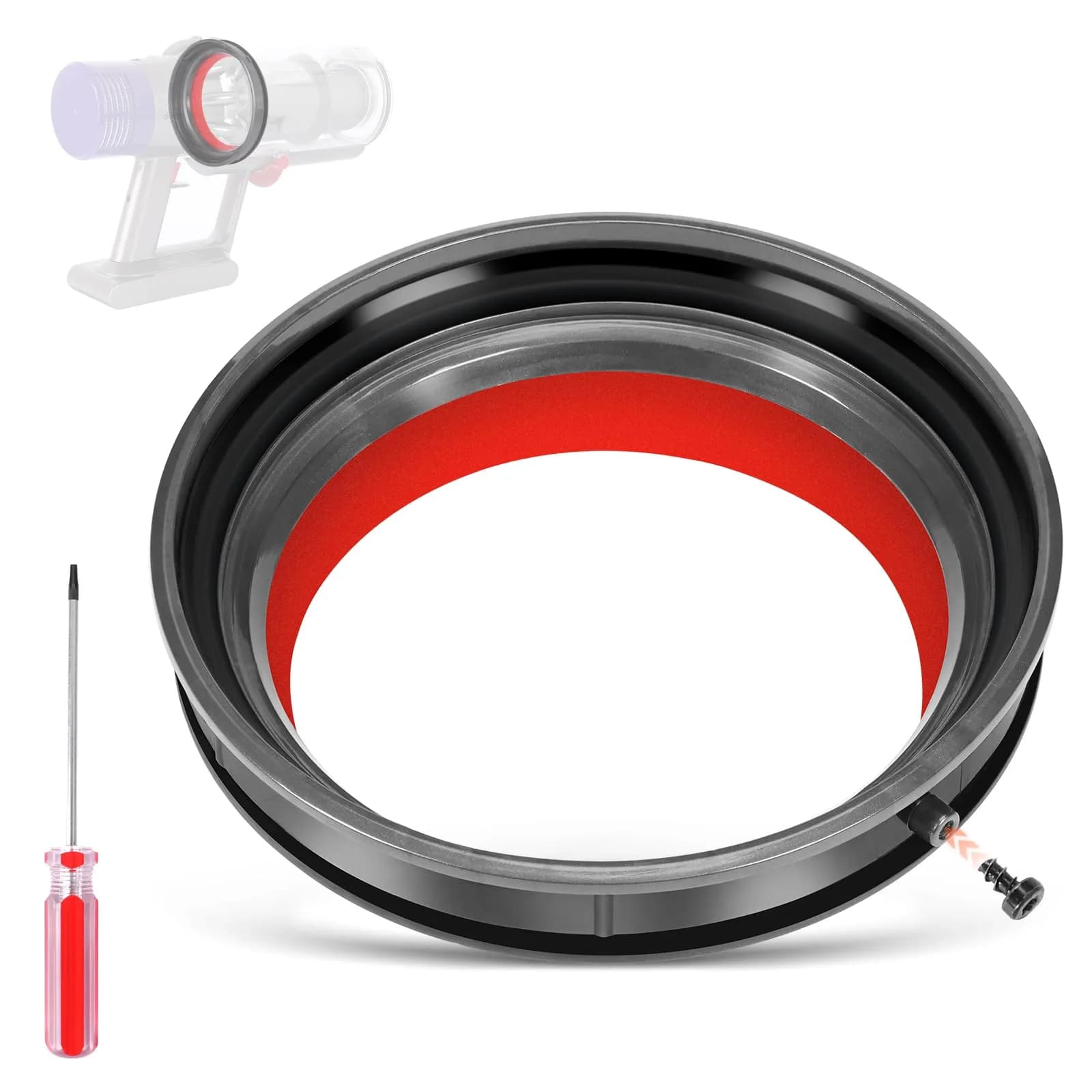 Kuflant Upgraded Dust Bin Sealing Ring Assembly for Dyson V11 V15 Gen5 SV14 SV15 SV22 Vacuum Cleaners — Compatible with V10 Dust Bin Replacement