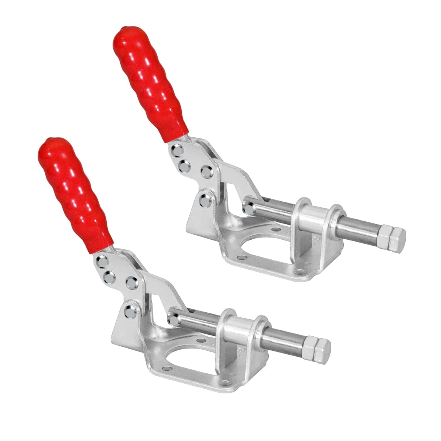 POWERTEC 20318 Push Pull Toggle Clamp 500 lbs Capacity 227 kg 6.4cm (2.5") Throat Depth | Heavy Duty Woodworking Hold Down Clamp — Sliver