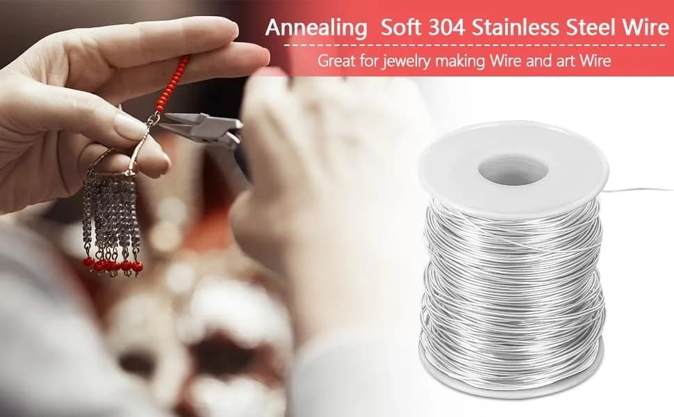 Yountiger 304 Stainless Steel Wire 18 Gauge (1 mm) 100 Ft | Rustproof, Annealed, Shapeable thumbnail 4