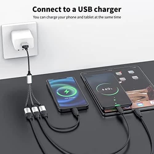 Fidioto USB Extension Cable 4Ft | USB Y Splitter 1 Male to 3 Female Compatible with PC, Camera, Phone, Xbox thumbnail 7