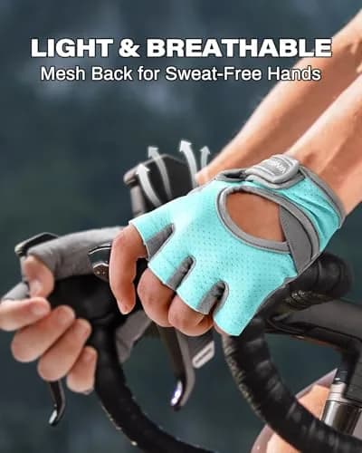 VINSGUIR Workout Gloves for Women and Men | Breathable & Padded Weight Lifting Gloves thumbnail 7
