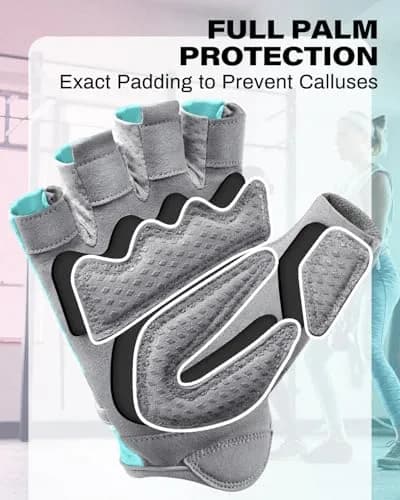 VINSGUIR Workout Gloves for Women and Men | Breathable & Padded Weight Lifting Gloves thumbnail 2
