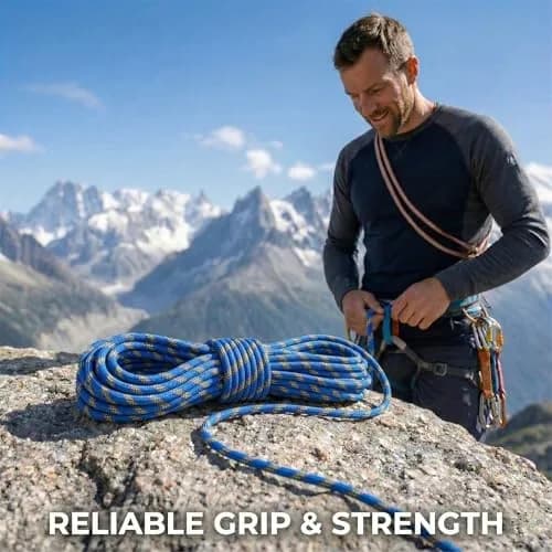 DerziNet Double Braided Arborist Rigging Rope 1/2" x 100 ft (12.7mm x 30.48m) | 8400 lb Tensile Strength Static Rope thumbnail 7