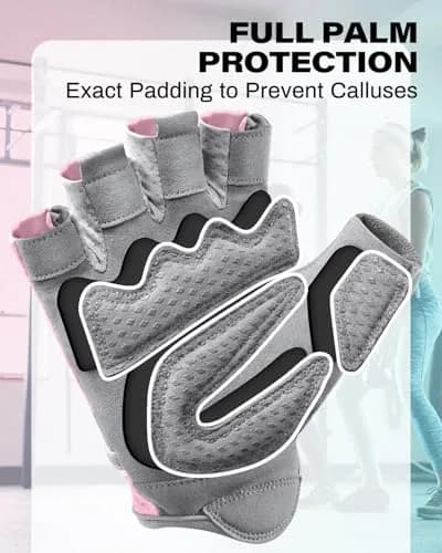 VINSGUIR Workout Gloves for Women and Men | Breathable & Padded Weight Lifting Gloves thumbnail 4