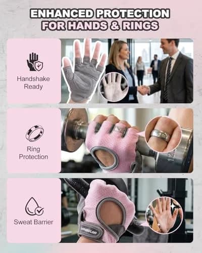 VINSGUIR Workout Gloves for Women and Men | Breathable Weight Lifting Gloves for Gym Exercise, Fitness, Training, Cycling thumbnail 6