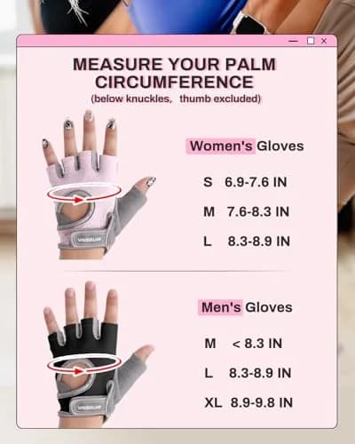 VINSGUIR Workout Gloves for Women and Men | Breathable Weight Lifting Gloves for Gym Exercise, Fitness, Training, Cycling thumbnail 7