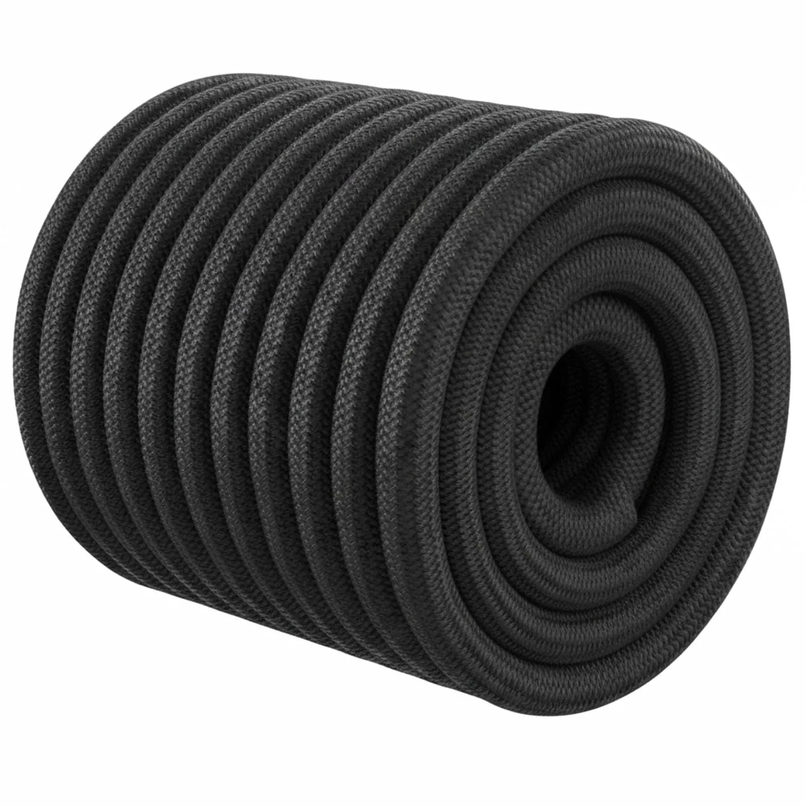 DerziNet Double Braided Arborist Rigging Rope 1.27 cm (1/2 in) x 15.24 m (50 ft) Blue | 37.2 kN (8400 lb) Tensile Strength — Black / 1/2 in×100 ft