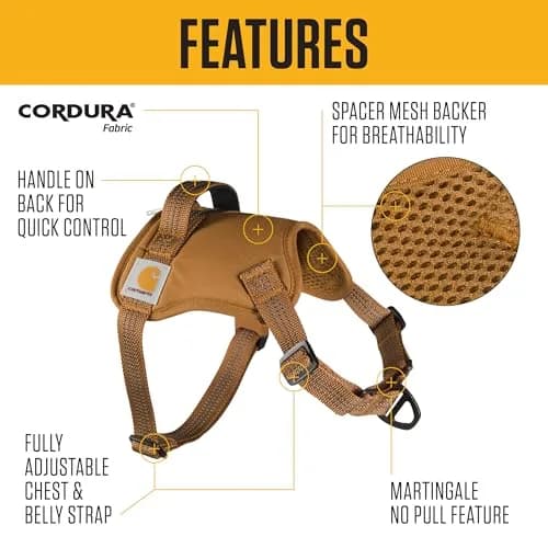 Carhartt Nylon Duck No Pull Dog Harness for Large Dogs, 33"-46" Chest Girth | Water Repellent & Reflective thumbnail 2