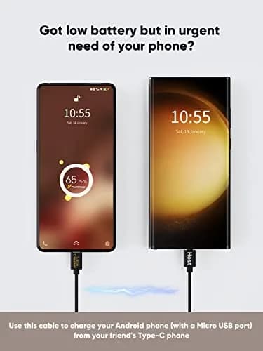CableCreation USB C to Micro USB Cable, 480Mbps Data, OTG Cord, 1M | Braided, Fast Charging thumbnail 3