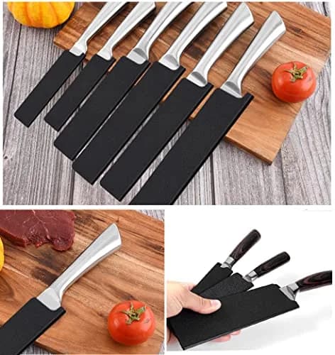 DkOvn Universal Knife Edge Guards Set, 10-Piece Black ABS Plastic Sheath | Protects Blades in Drawers thumbnail 7