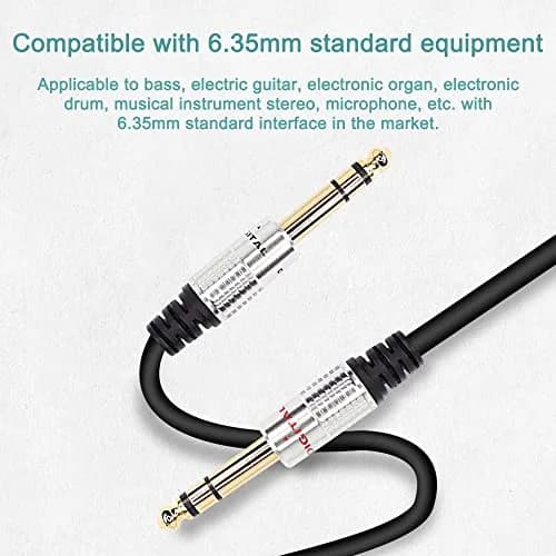 XMSJSIY 6.35mm 1/4TRS Headphone Splitter Cable 50cm | Clear Sound for Professional & Home Audio thumbnail 4