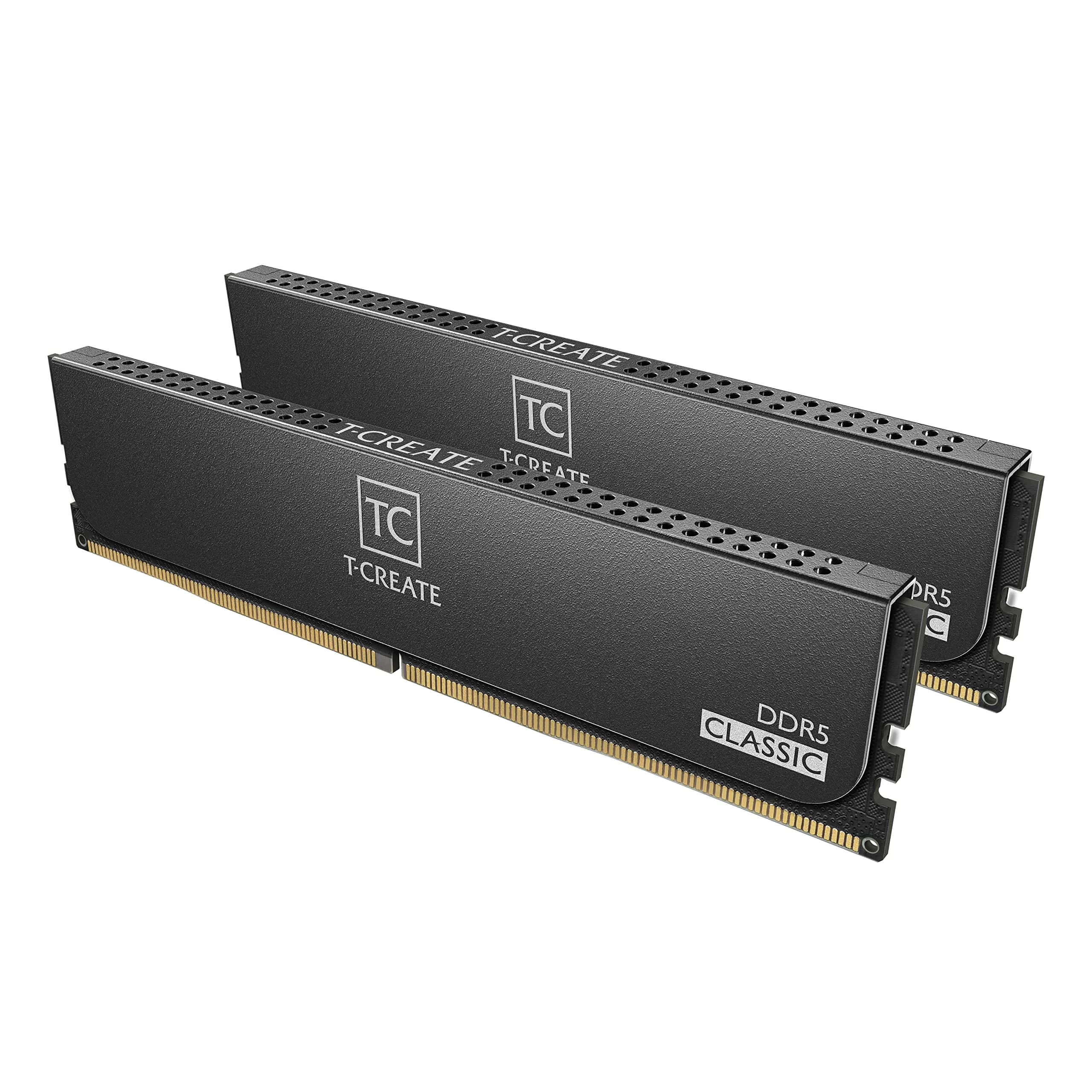 TEAMGROUP T-Create Classic 10L DDR5 32GB Kit (2 x 16GB) 5600MHz CL46 Desktop Memory Module Ram | Unleash Creativity — Black-UDIMM