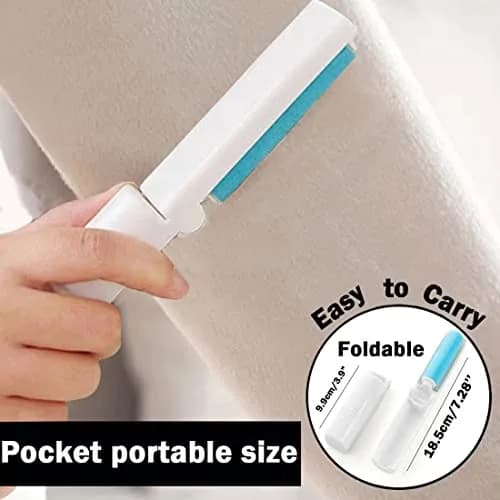 CALMTEE Reusable Lint Roller with Extendable Handle & 4-Piece Value Set | 8-Inch Jumbo, 1 Refill, 2 Mini Washable Pet Hair Remover thumbnail 5