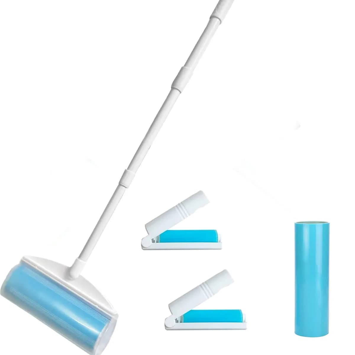 CALMTEE Reusable Lint Roller with Extendable Handle & 4-Piece Value Set | 8-Inch Jumbo, 1 Refill, 2 Mini Washable Pet Hair Remover - main product image