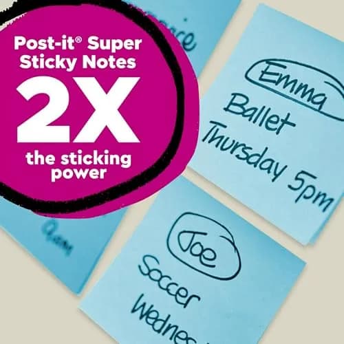 Post-it 100% Recycled Super Sticky Notes 3 x 3 in Oasis Collection (12 Pads, 70 Sheets/Pad) | Acid-Free Paper thumbnail 3