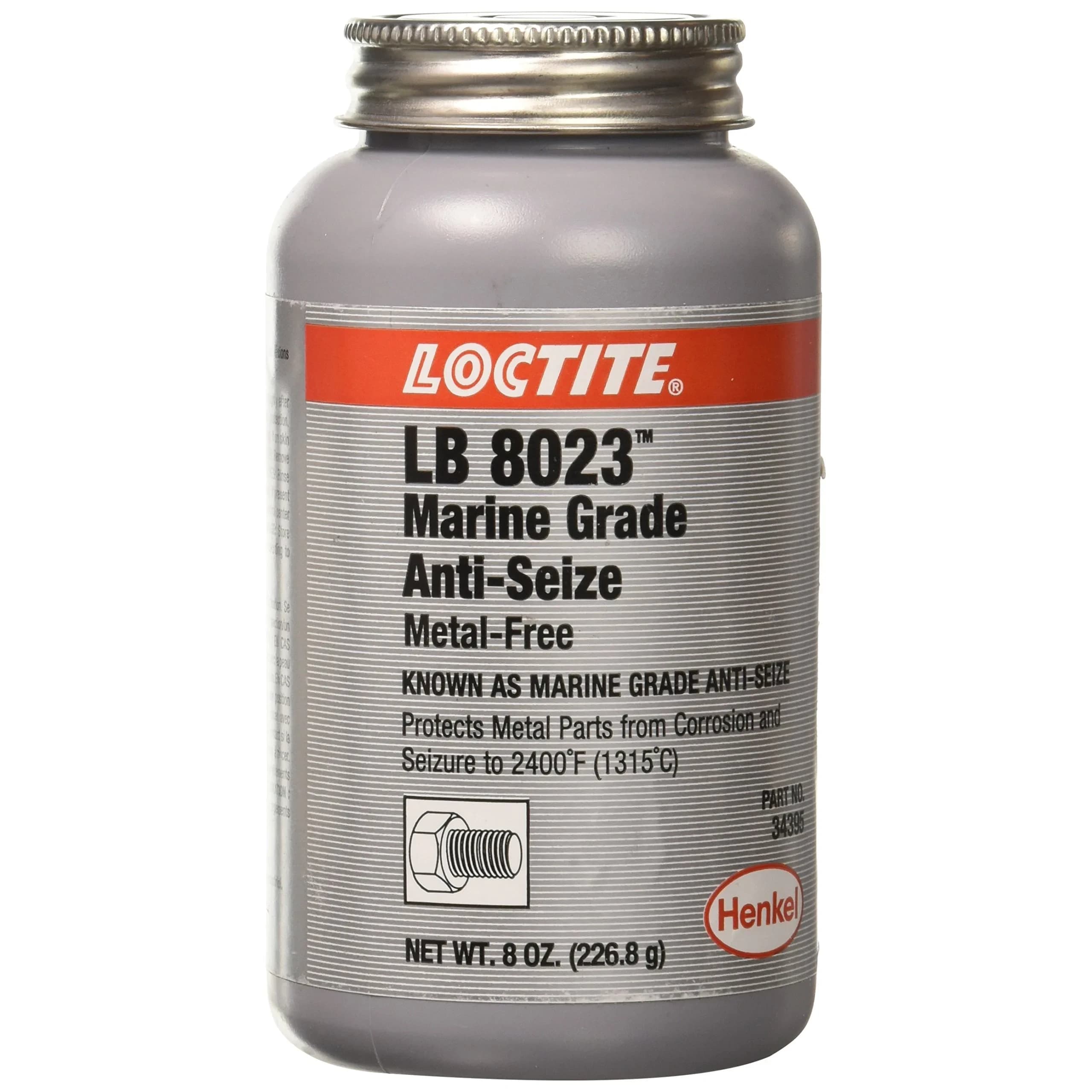 Loctite Paste Anti-Seize Lubricant 8 oz (237ml) Can | High-Temp Marine Grade for Steel Parts