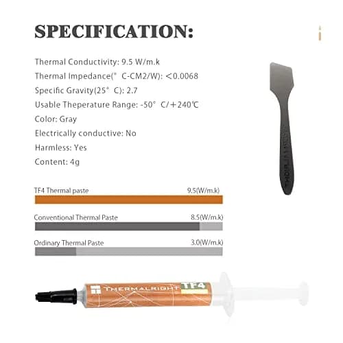 Thermalright TF4 4g Thermal Paste | 9.5W/mK High Conductivity Cooling for CPU/GPU thumbnail 5