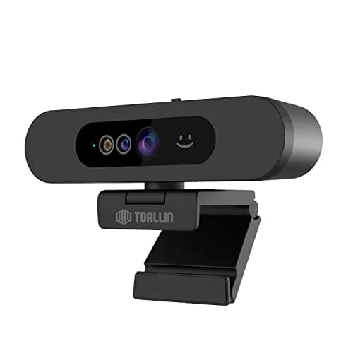 TOALLIN 1080P Webcam with Windows Hello, IR Facial Recognition | Full HD, Privacy Cover, Microphone thumbnail 1