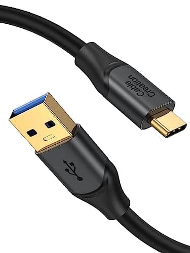 CableCreation Black 1FT/0.3m USB A to USB C Cable | 10Gbps Data Transfer & 60W Charging thumbnail 1