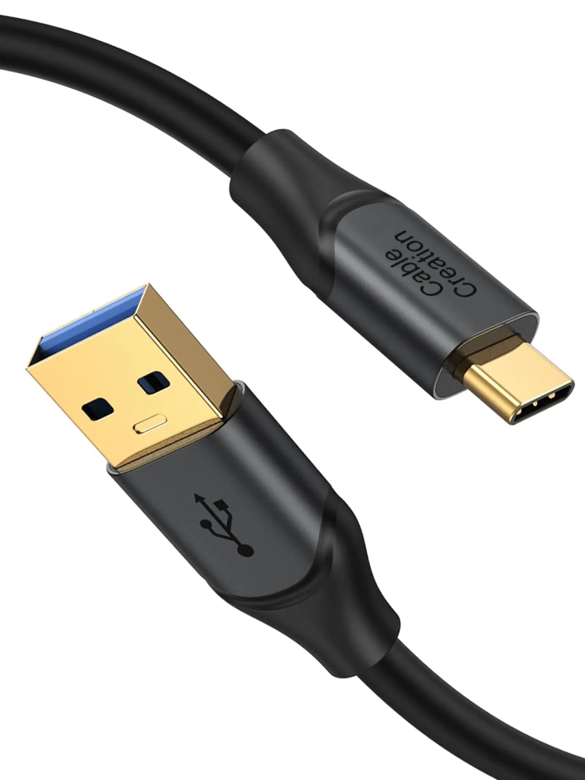 CableCreation Black 1FT/0.3m USB A to USB C Cable | 10Gbps Data Transfer & 60W Charging - main product image