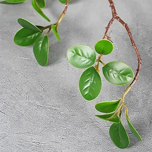 SzJias Green Artificial Plant Stems for Vase - 109.98 cm (43.3 inches) Tall - Set of 3 | Realistic Faux Silk Greenery Branches thumbnail 5