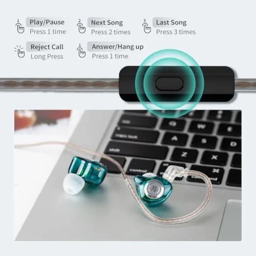 KZ EDX Pro In-Ear Monitor Headphones with Dual Dynamic Drivers | 10mm Drivers, 24Ω Impedance, 112dB/mW Sensitivity thumbnail 8